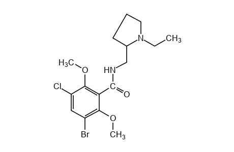 S-(-)-3-bromo-5-chloro-2,6-dimethoxy-N-[(1-ethyl-2-pyrrolidinyl)methyl]benzamide