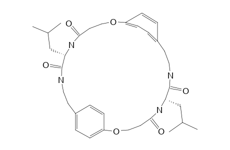 2,16-Dioxa-6,9,20,23-tetraazatricyclo[24.2.2.2(12,15)]dotriaconta-12,14,26,28,29,31-hexaene-5,8,19,22-tetrone, 7,21-bis(2-methylpropyl)-, [7S-(7R*,21R*)]-