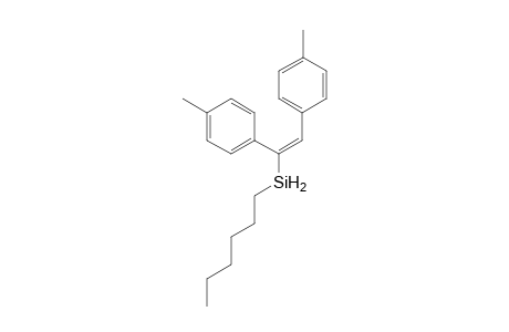 (E)-(1,2-Di-p-tolylvinyl)(hexyl)silane