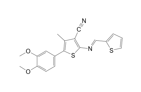 5-(3,4-dimethoxyphenyl)-4-methyl-2-[(2-thenylidene)amino]-3-thiophenecarbonitrile