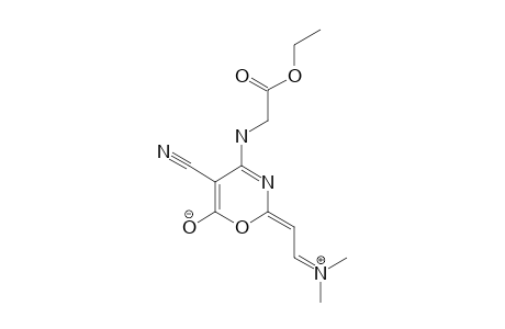 (E)-5-CYANO-2-(N,N-DIMETHYLIMMONIO)-ETHYLIDENE-4-[(2-ETHOXY-2-OXOETHYL)-AMINO]-6-OXIDO-1,3-OXAZINE