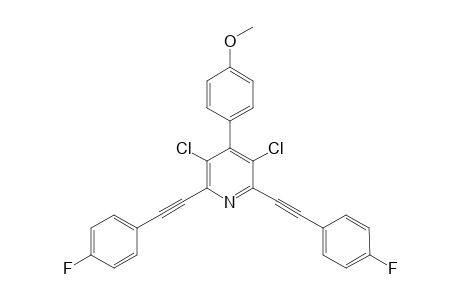 3,5-Dichloro-2,6-bis((4-fluorophenyl)ethynyl)-4-(4-methoxyphenyl) pyridine