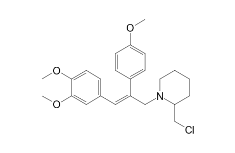 2-(Chloromethyl)-1-[3'-(3",4"-dimethoxyphenyl)-2'-(p-methoxyphenyl)prop-2'-enyl]-piperidine