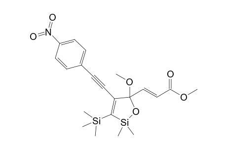 (E)-3-[5-methoxy-2,2-dimethyl-4-[2-(4-nitrophenyl)ethynyl]-3-trimethylsilyl-5-oxasilolyl]-2-propenoic acid methyl ester