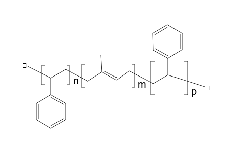 Styrene/isoprene copolymer, ABA block copolymer