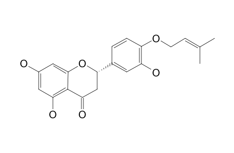 2,3-Dihydro-5,7-dihydroxy-2-{3'-hydroxy-4'-[(3''-methylbut-2''-enyl)oxy]phenyl}-4H-1-benzopyran-4-one