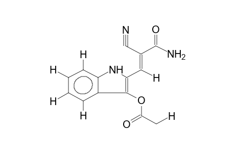 (E)-ALPHA-CYANO-BETA-(3-ACETOXYINDOLYL-2)ACRYLIC ACID, AMIDE