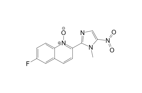 6-Fluoranyl-2-(1-methyl-5-nitro-imidazol-2-yl)-1-oxidanidyl-quinolin-1-ium