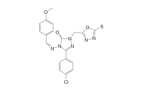 5-(4-CHLOROPHENYL)-2-[(5-MERCAPTO-1,3,4-OXADIAZOL-2-YL)-METHYL]-4-[(4-METHOXYBENZYLIDENE)-AMINO]-2,4-DIHYDRO-3H-1,2,4-TRIAZOL-3-ONE