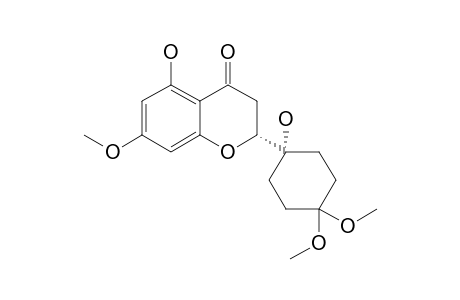 (2-S)-4',4'-DIMETHOXY-ONGOKEIN;(2-S)-5-HYDROXY-2-(1'-HYDROXY-4',4'-DIMETHOXYCYCLOHEXYL)-7-METHOXYCHROMAN-4-ONE