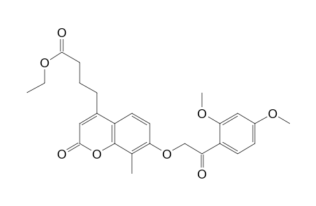 4-[3'-(Ethoxycarbonyl)propyl]-7-[(2",4"-dimethoxybenzoyl)methoxy]-8-methylcoumarin