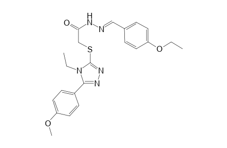 N'-[(E)-(4-ethoxyphenyl)methylidene]-2-{[4-ethyl-5-(4-methoxyphenyl)-4H-1,2,4-triazol-3-yl]sulfanyl}acetohydrazide