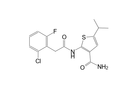 2-{[(2-chloro-6-fluorophenyl)acetyl]amino}-5-isopropyl-3-thiophenecarboxamide