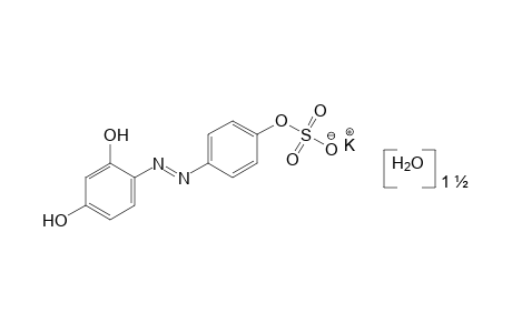 4-(p-hydroxyphenylazo)resorcinol, p-sulfate, potassium salt, sesquihydrate