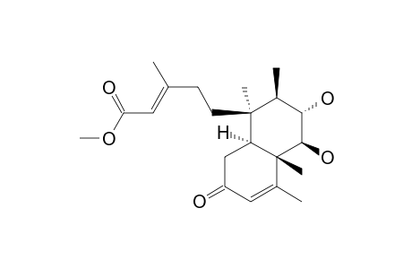 2-Pentenoic acid, 3-methyl-5-(1,2,3,4,4a,7,8,8a-octahydro-3,4-dihydroxy-1,2,4a,5-tetramethyl-7-oxo-1-naphthalenyl)-, methyl ester, [1R-[1.alpha.(E),2.beta.,3.alpha.,4.beta.,4a.beta.,8a.alpha.]]-