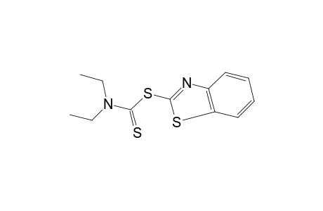 diethyldithiocarbamic acid, 2-benzothiazolyl ester