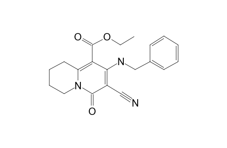 Ethyl 2-benzylamino-3-cyano-4-oxo-6,7,8,9-tetrahydro-4H-quinolizine-1-carboxylate