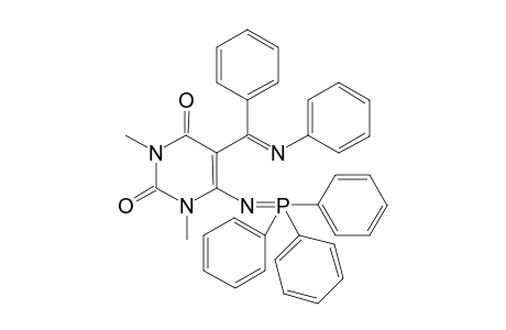 1,3-DIMETHYL-5-(N-PHENYLBENZIMIDOYL)-6-TRIPHENYLPHOSPHORANYLIDENEAMINO-PYRIMIDINE-2,4-(1H,3H)-DIONE