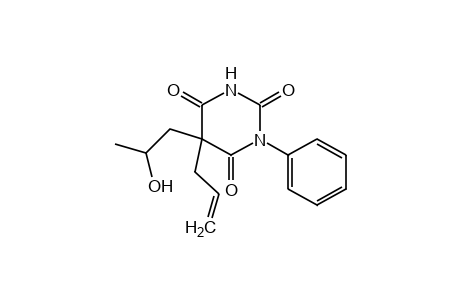 5-allyl-5-(2-hydroxypropyl)-1-phenylbarbituric acid