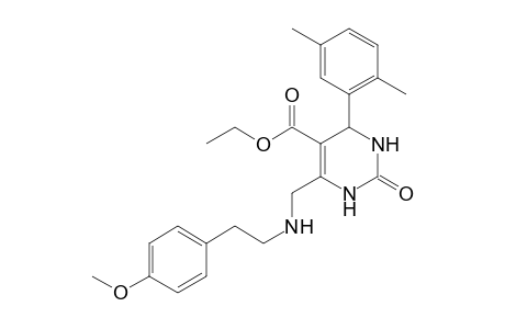 5-Pyrimidinecarboxylic acid, 4-(2,5-dimethylphenyl)-1,2,3,4-tetrahydro-6-[[[2-(4-methoxyphenyl)ethyl]amino]methyl]-2-oxo-, ethyl ester