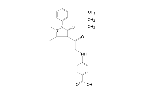 p-{[antipyrinyl(oxoethylene)]amino}benzoic acid, trihydrate