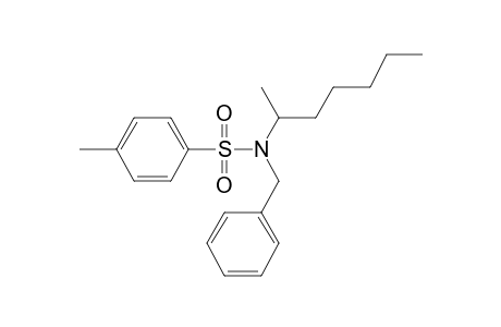 Benzenesulphonamide, 4-methyl-N-benzyl-N-(hept-2-yl)-