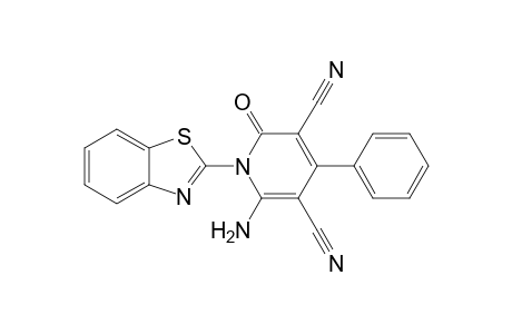 1-[2'-Benzothiazolyl]-3,5-dicyano-4-phenyl-6-amino-2-pyridone