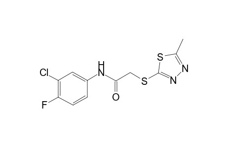 acetamide, N-(3-chloro-4-fluorophenyl)-2-[(5-methyl-1,3,4-thiadiazol-2-yl)thio]-