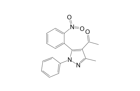 1-[3-Methyl-5-(2-nitrophenyl)-1-phenyl-4-pyrazolyl]ethanone