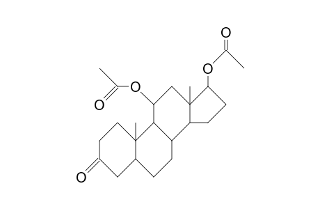 11a,17b-Bis(acetyloxy)-5a-androstan-3-one