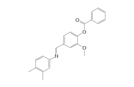 2-methoxy-4-[N-(3,4-xylyl)formimidoyl]phenol, benzoate