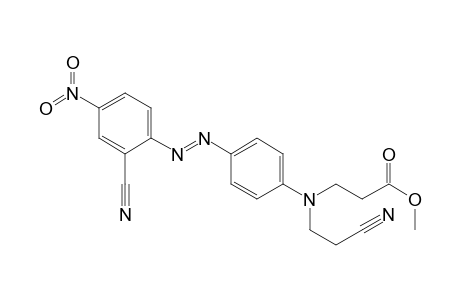 N-Cyanoethyl-N-(carbomethoxyethyl)-4-(2-cyano-4-nitrophenylazo)aniline