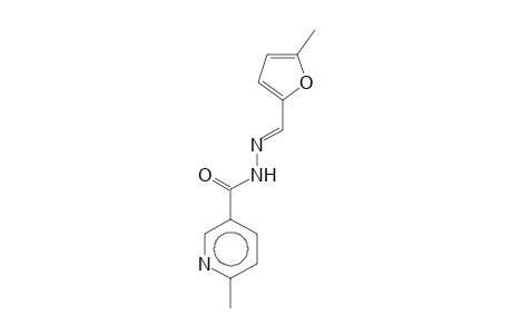 6-Methyl-N-[(E)-(5-methyl-2-furanyl)methylideneamino]-3-pyridinecarboxamide