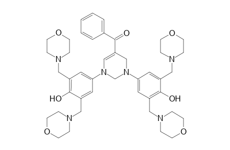 5-Benzoyl-(1,3-bis(4-hydroxy-3,5-bis(morpholinomethyl))) phenyl)-1,2,3,4-tetrahydro-pyrimidine