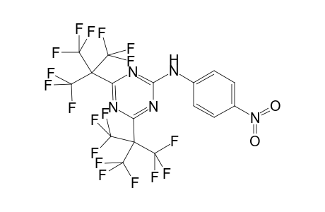 N-(4-Nitrophenyl)-4,6-bis[2,2,2-trifluoro-1,1-bis(trifluoromethyl)ethyl]-1,3,5-triazin-2-amine