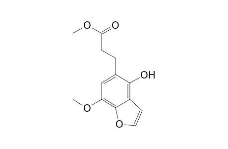 4-Hydroxy-7-methoxy-5-benzo(B)pyran-propionic acid, methyl ester