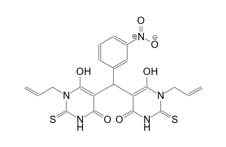 1-allyl-5-[(1-allyl-6-hydroxy-4-oxo-2-thioxo-1,2,3,4-tetrahydro-5-pyrimidinyl)(3-nitrophenyl)methyl]-6-hydroxy-2-thioxo-2,3-dihydro-4(1H)-pyrimidinone