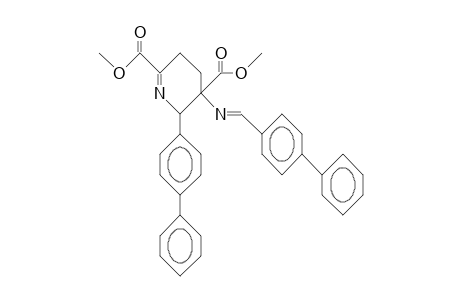 6-(4-Biphenylyl)-5-(4-phenyl-benzylidenamino)-3,4,5,6-tetrahydro-2,5-pyridinedicarboxylic acid, dimethyl ester