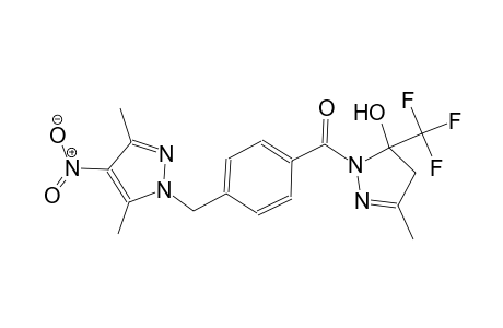 1-{4-[(3,5-dimethyl-4-nitro-1H-pyrazol-1-yl)methyl]benzoyl}-3-methyl-5-(trifluoromethyl)-4,5-dihydro-1H-pyrazol-5-ol