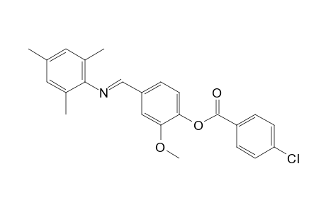 4-(N-mesitylformimidoyl)-2-methoxyphenol, p-chlorobenzoate