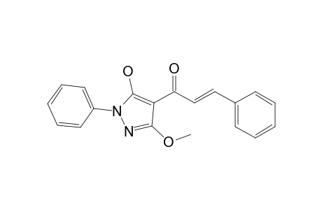 (E)-1-(5-Hydroxy-3-methoxy-1-phenyl-1H-pyrazol-4-yl)-3-phenyl-2-propen-1-one