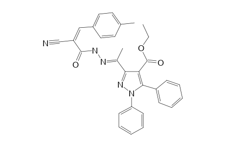 Ethyl 3-((E)-1-(2-((Z)-2-cyano-3-(p-tolyl)acryloyl)hydrazono)ethyl)-1,5-diphenyl-1H-pyrazole-4-carboxylate