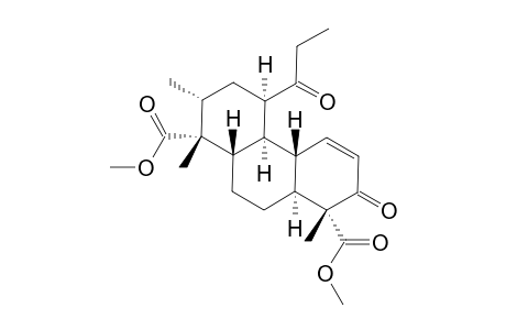 DIMETHYL-(1RS,2RS,4RS,4ASR,10ASR)-5-(1'-OXOPROPYL)-2-OXO-1,7,8-TRIMETHYL-4A,4B,5,6,7,9,10,10A-OCTAHYDROPHENANTHRENE-1,8(2H,8AH)-DICARBOXYLATE