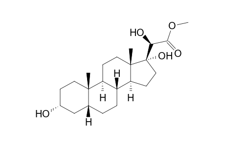 3α,17,20α-trihydroxy-5β-pregnan-21-oic acid, methyl ester