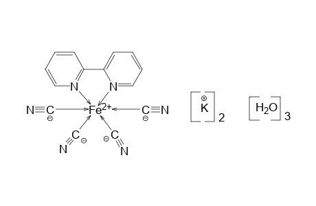 POTASSIUM [TETRACYANO(2,2'-BIPYRIDINE)FERRATE (II)], TRIHYDRATE