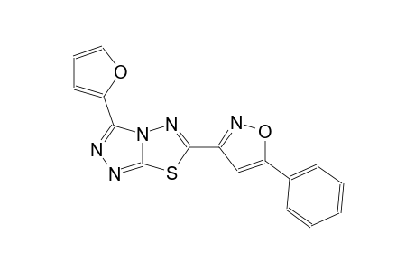 [1,2,4]triazolo[3,4-b][1,3,4]thiadiazole, 3-(2-furanyl)-6-(5-phenyl-3-isoxazolyl)-