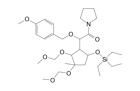 1-{2'-[2",3"-bis(Methoxymethoxy)-3"-methyl-5"-(triethylsilyloxy)cyclopentyl]-2'-(p-methoxybenzyl)oxyacetyl}-pyrrolidine