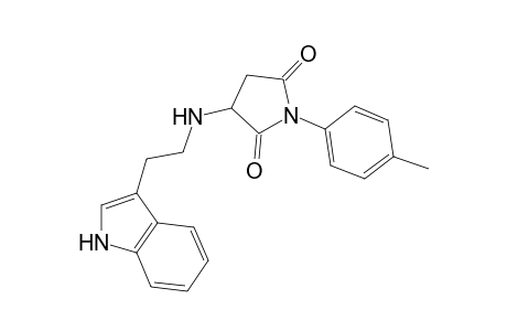 2,5-pyrrolidinedione, 3-[[2-(1H-indol-3-yl)ethyl]amino]-1-(4-methylphenyl)-