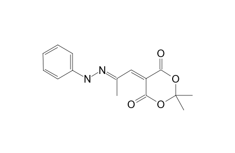 2-Propanone, 1-(2,2-dimethyl-4,6-dioxo-1,3-dioxan-5-ylidene)-, aldehydo-(phenylhydrazone)