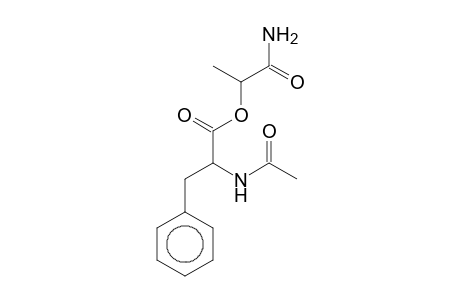 2-Acetylamino-3-phenylpropionic acid, 1-carbamoylethyl ester